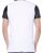 Red Bridge Mens squared t-shirt with imitation leather sleeves white