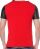 Red Bridge Mens material mix T-shirt with imitation leather sleeves red