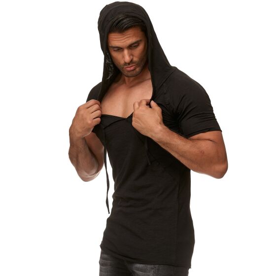 Red Bridge Herren Asymmetric Oversize Basic T-Shirt schwarz