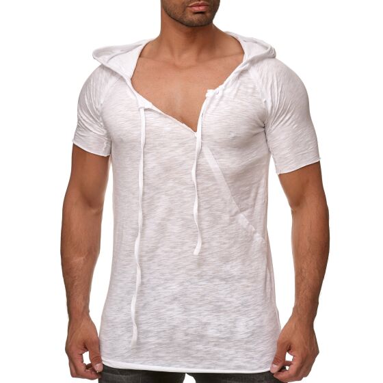 Red Bridge Herren Asymmetric Oversize Basic T-Shirt weiss