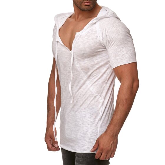 Red Bridge Herren Asymmetric Oversize Basic T-Shirt weiss