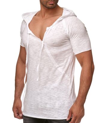 Red Bridge Herren Asymmetric Oversize Basic T-Shirt weiss