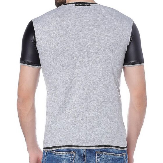 Red Bridge Herren Squared Skull T-Shirt Grau Schwarz