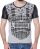 Red Bridge Herren Squared Skull T-Shirt Grau Schwarz