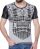 Red Bridge Mens Squared Skull T-Shirt Gray Black
