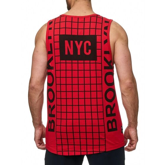 Red Bridge Herren Brooklyn NYC Oversize Tank Top rot