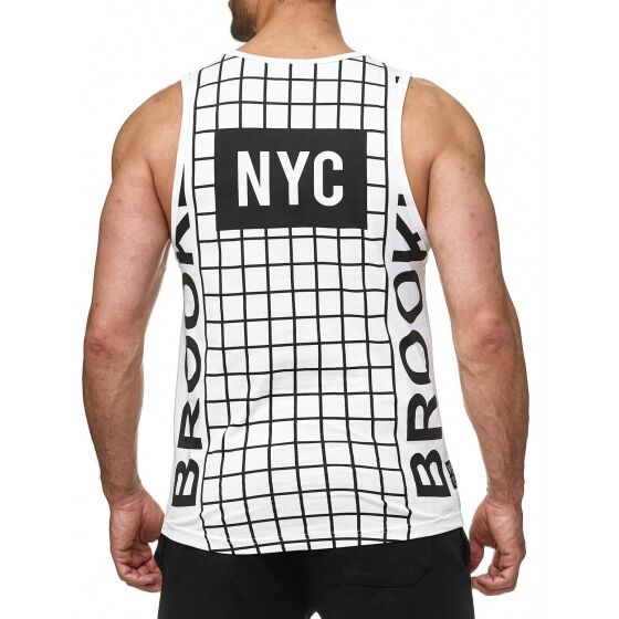 Red Bridge Herren Brooklyn NYC Oversize Tank Top weiss