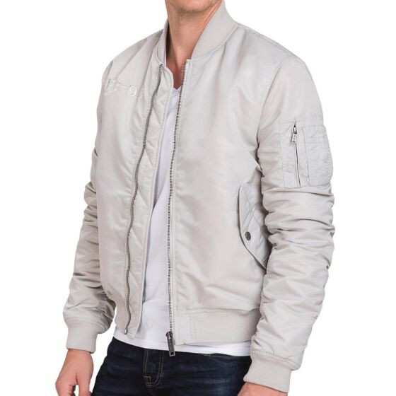 Red Bridge Herren Classic Bomber Jacke Bomberjacke grau