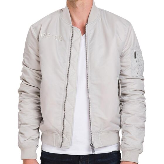 Red Bridge Herren Classic Bomber Jacke Bomberjacke grau