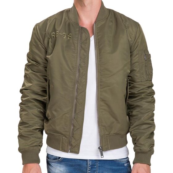 Red Bridge Herren Classic Bomber Jacke Bomberjacke khaki