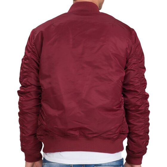 Red Bridge Herren Classic Bomber Jacke Bomberjacke bordeau