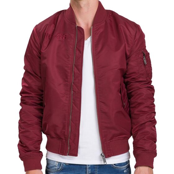Red Bridge Mens Classic Bomber Jacket Bomber jacket bordeau