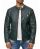 Red Bridge Mens Shiny Faux Leather Jacket Green