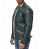 Red Bridge Mens Shiny Faux Leather Jacket Green