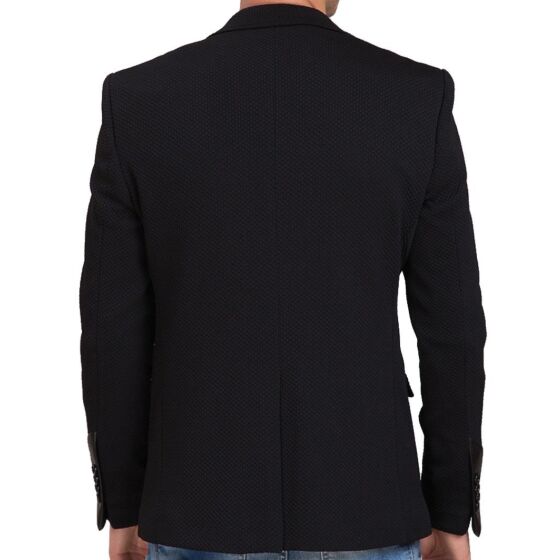 Red Bridge Herren Leather Line Sakko Blazer schwarz