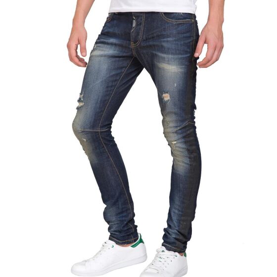 Red Bridge Mens ripped skinny jeans jeans pants blue