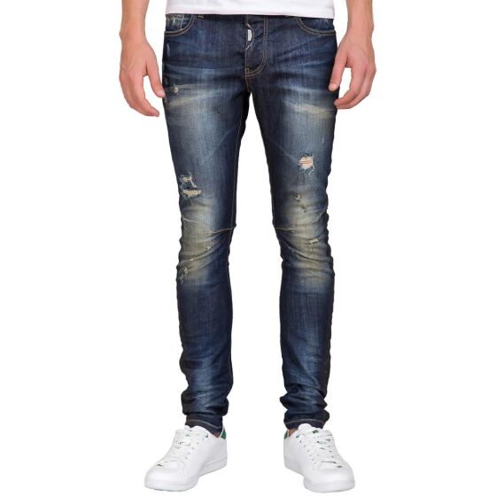 Red Bridge Mens ripped skinny jeans jeans pants blue