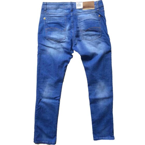 Red Bridge Mens Straight Cut Jeans Ripped Skinny Jeans Pants Blue