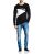 Red Bridge Mens Much Cuts Knitted Jeans Ripped Skinny Jeans Pants Blue