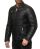 Red Bridge Mens Synthetic Leather Jacket Biker Jacket Biker Quilted Jacket Black