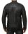 Kunst- Lederjacke Bikerjacke Biker Steppjacke Schwarz M