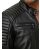 Red Bridge Mens Synthetic Leather Jacket Biker Jacket Biker Quilted Jacket Black XL