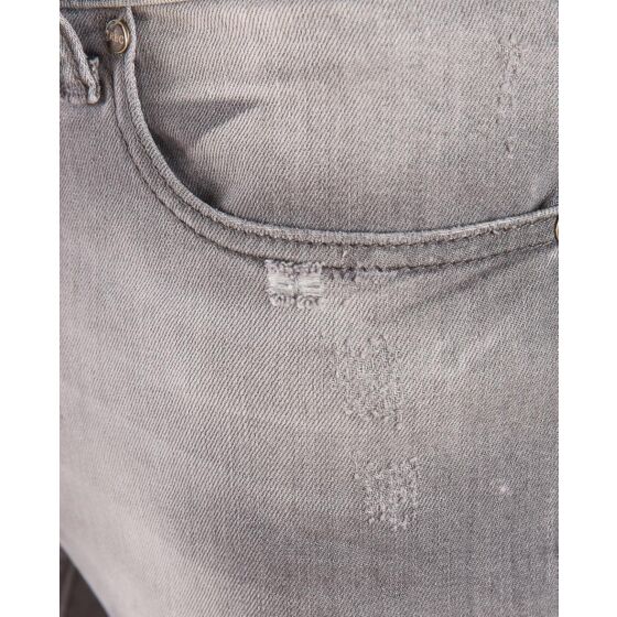 Red Bridge Herren Straight Cut Jeans Ripped Röhrenjeans Hose grau