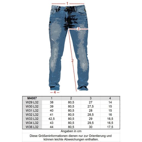 Red Bridge Herren Straight Cut Jeans Röhrenjeans Hose Grau W29 L32