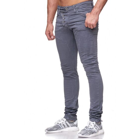 Red Bridge Mens Straight Cut Skinny Jeans Trousers Gray W29 L32