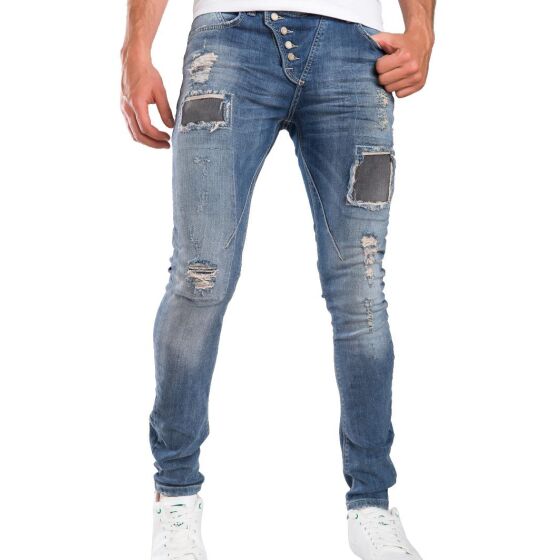 Red Bridge Mens Straight Cut Skinny Jeans Pants Blue W29 L32