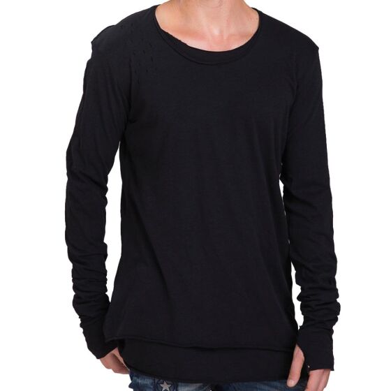 Red Bridge Herren Double Layer Cut Oversized Longsleeve schwarz