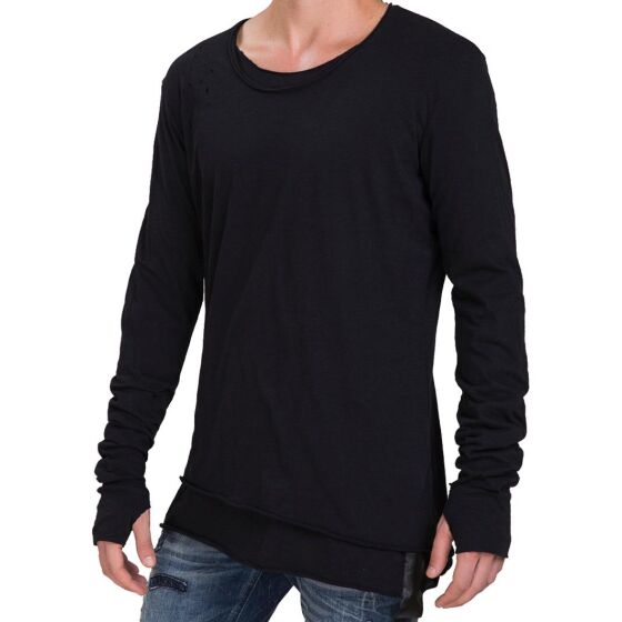Red Bridge Herren Double Layer Cut Oversized Longsleeve schwarz