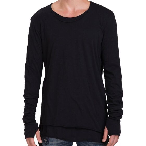 Red Bridge Herren Double Layer Cut Oversized Longsleeve schwarz