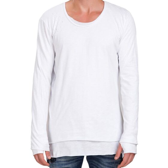 Red Bridge Herren Double Layer Cut Oversized Longsleeve weiss