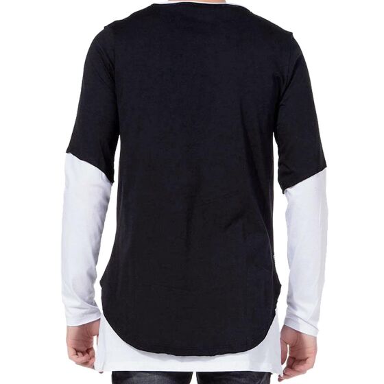 Red Bridge Herren Shirt in Shirt Oversized Longsleeve Long Shirt Pullover schwarz