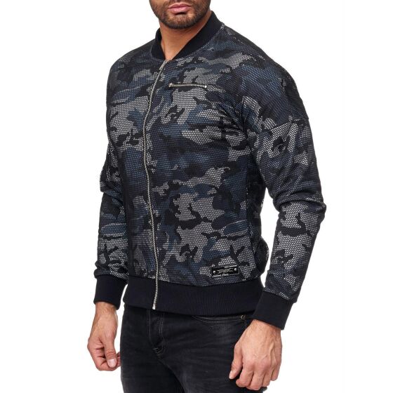 Red Bridge Mens Two Layers Camouflage Jacket Black