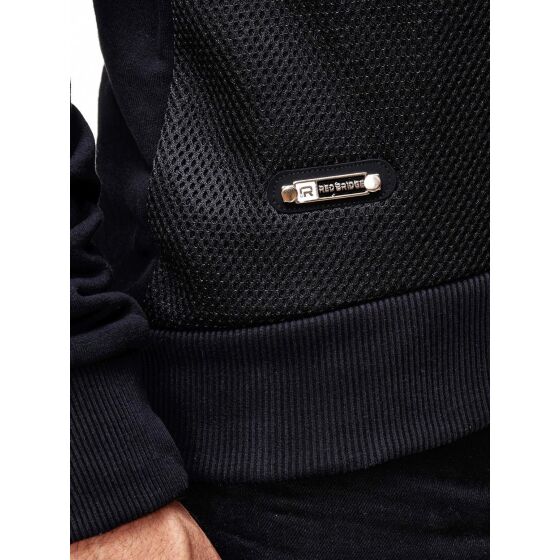 Red Bridge Herren Carbon Network Pullover Oversized Schwarz