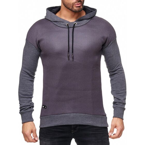 Red Bridge Herren Carbon Network Pullover Oversized Anthrazit