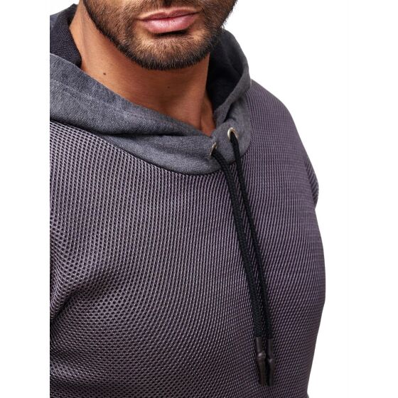 Red Bridge Mens Carbon Network Pullover Oversized Anthracite