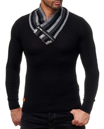 Red Bridge Mens Supple Knit Jumper Pullover with Shawl...