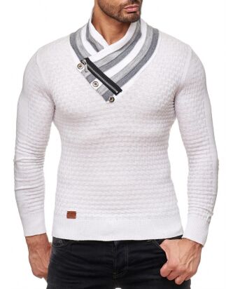 Red Bridge Mens Supple knitted sweater with shawl collar...