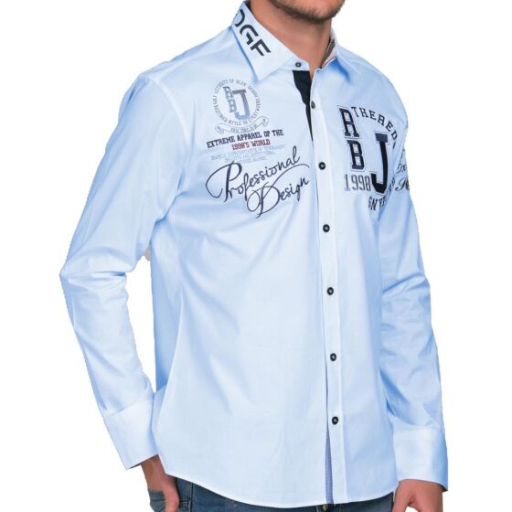 Red Bridge Mens Professional Design Regular Fit Long Sleeve Shirt Light Blue