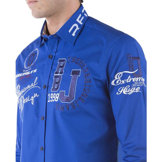 Red Bridge Mens Professional Design Regular Fit Long Sleeve Shirt Saxe Blue