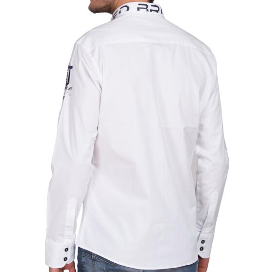 Red Bridge Mens Professional Design Regular Fit Long Sleeve Shirt White