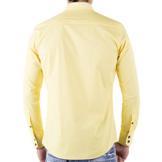 Red Bridge Mens Professional Design Regular Fit Long Sleeve Shirt Yellow