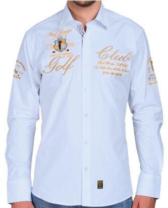 Red Bridge Mens Golf Club long sleeve shirt light blue