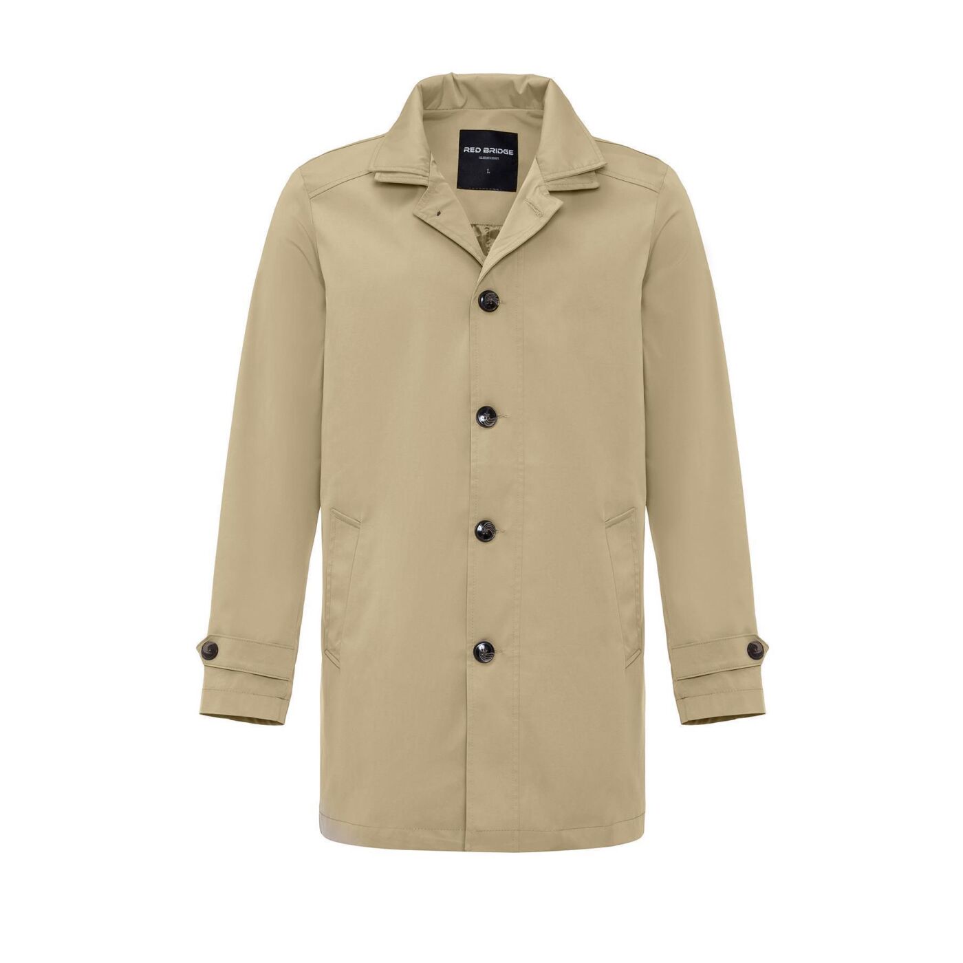 Trench Coat Homme Manteau Trench Red Bridge Homme - Demi-saison Beige - Coton/polyester - Style Casual Ou Pro Manteau Beige Moderne